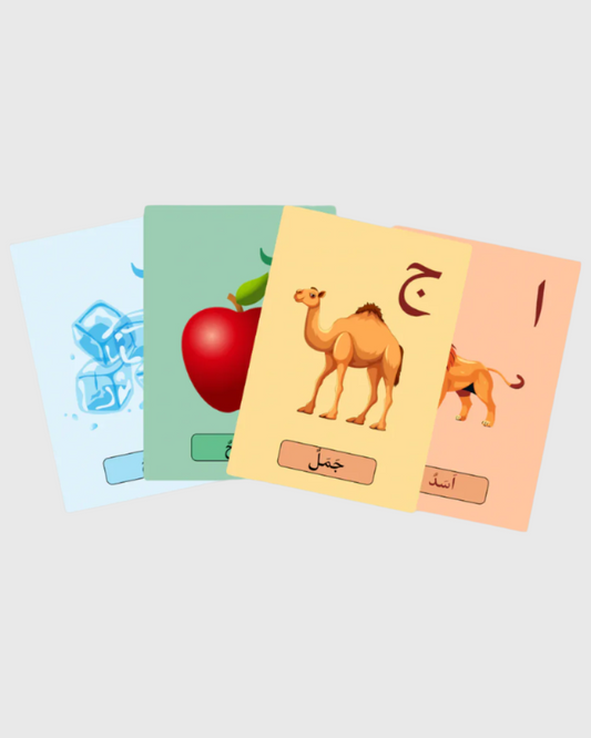 Arabic Alphabet Flashcards – Fun & interactive learning tool for kids to recognize and understand Arabic letters with engaging visuals.